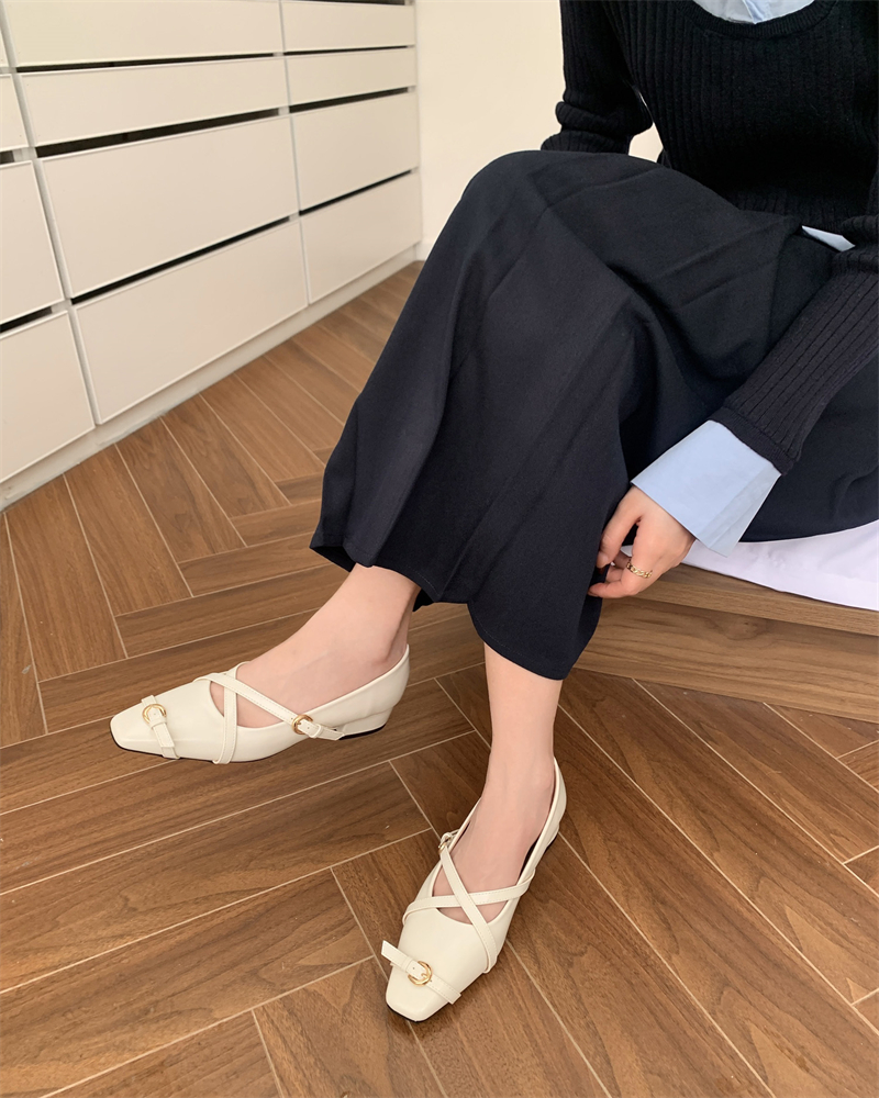 Designer French Retro Mary Jane Shoes Low Heel Soft PU Leather Women's Casual Shoes for Dresses Spring Autumn - Image 3