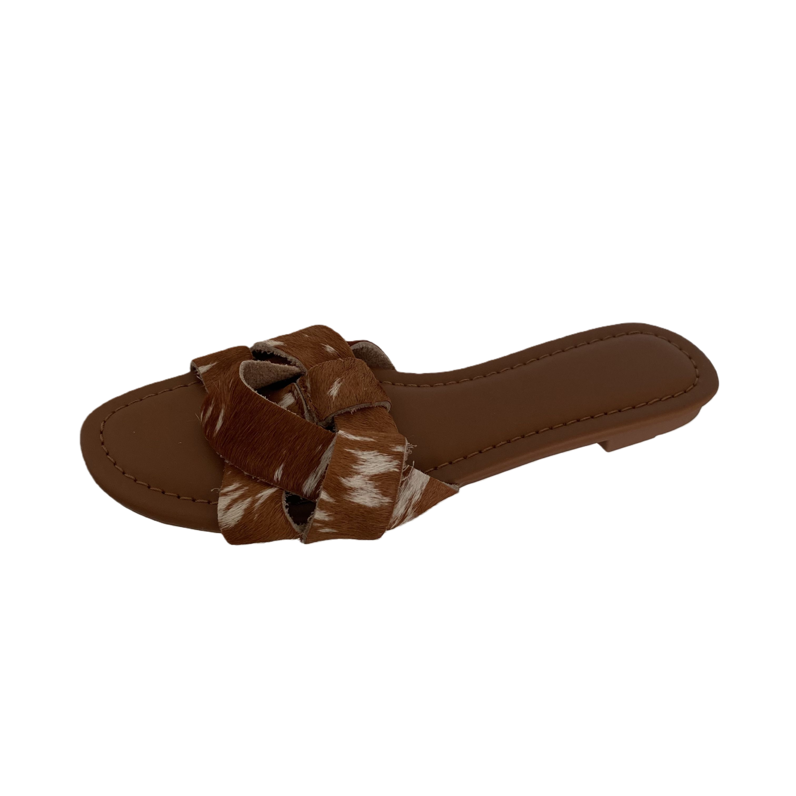 2026 Flat Horsehair Slippers for Women Open Toe Slip-On - Image 5